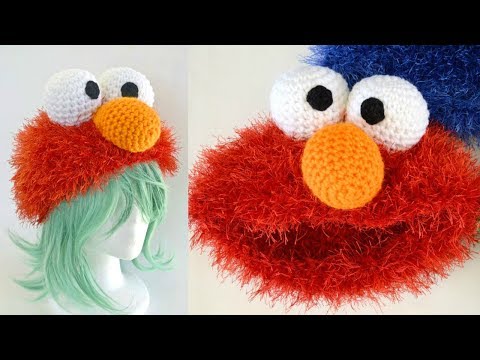 Elmo Hat Crochet Pattern (Plus Eyelash Yarn Guide!) - Ami Amour