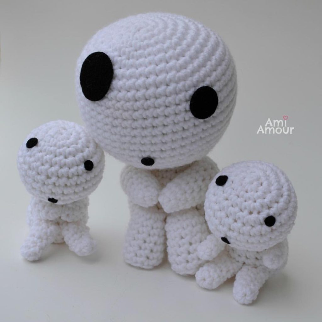 Kodama Amigurumi - Large and small sized.  They also rattle!