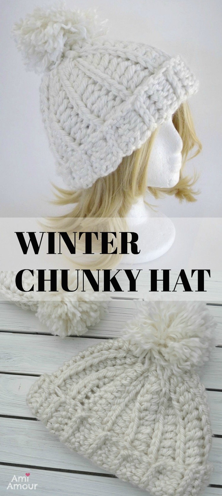 Crochet Hat Free Pattern - Winter Chunky Yarn