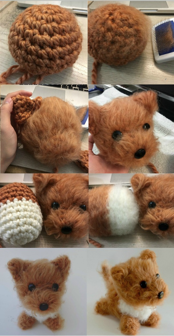 Amigurumi Dog Brush Crochet 