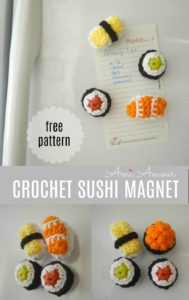 Crochet Sushi Magnets Free Pattern