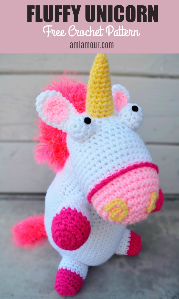 Unicorn plush amigurumi Crochet pattern by Creations by Jamie M