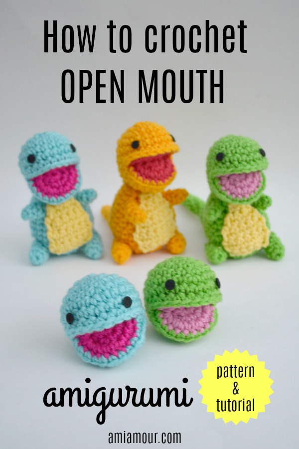 Open Mouth Amigurumi Pattern and Tutorial