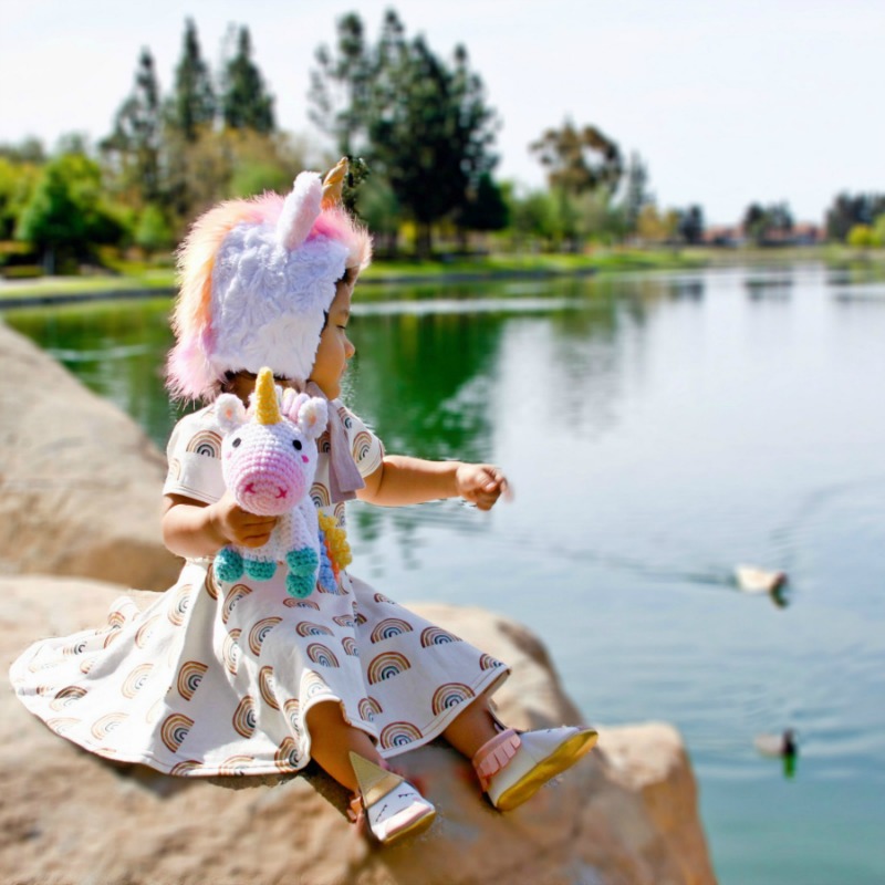 Rainbow Unicorn Amigurumi Girl