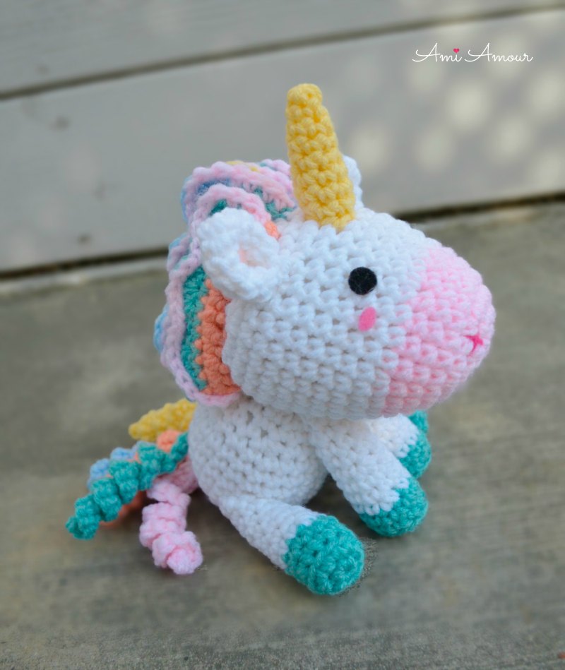 Unicorn Amigurumi Pastel Colors