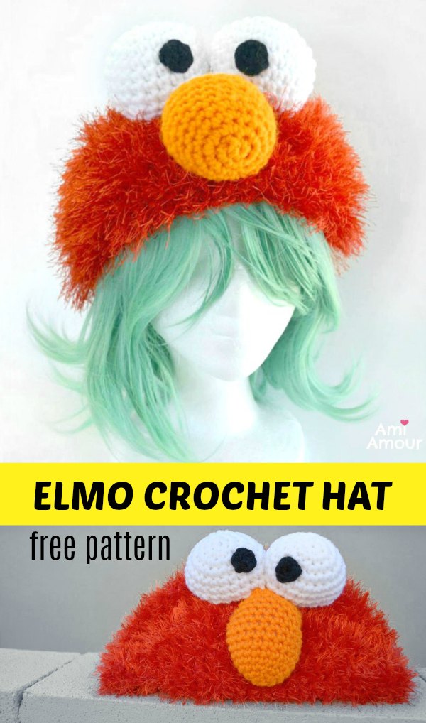 Elmo Crochet Hat Free Pattern