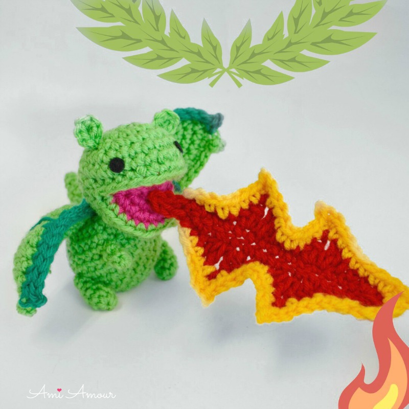 Crochet Dragon Breathing Fire