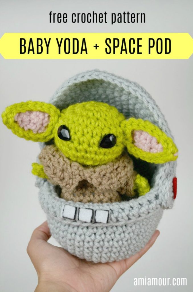 Baby Yoda Crochet Grogu - Amigurumi Pattern - FREE - Ami Amour