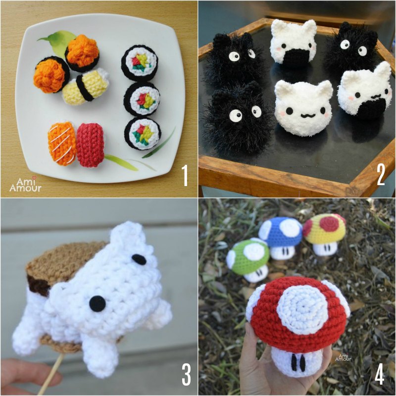 Cute Amigurumi Food Patterns - Free