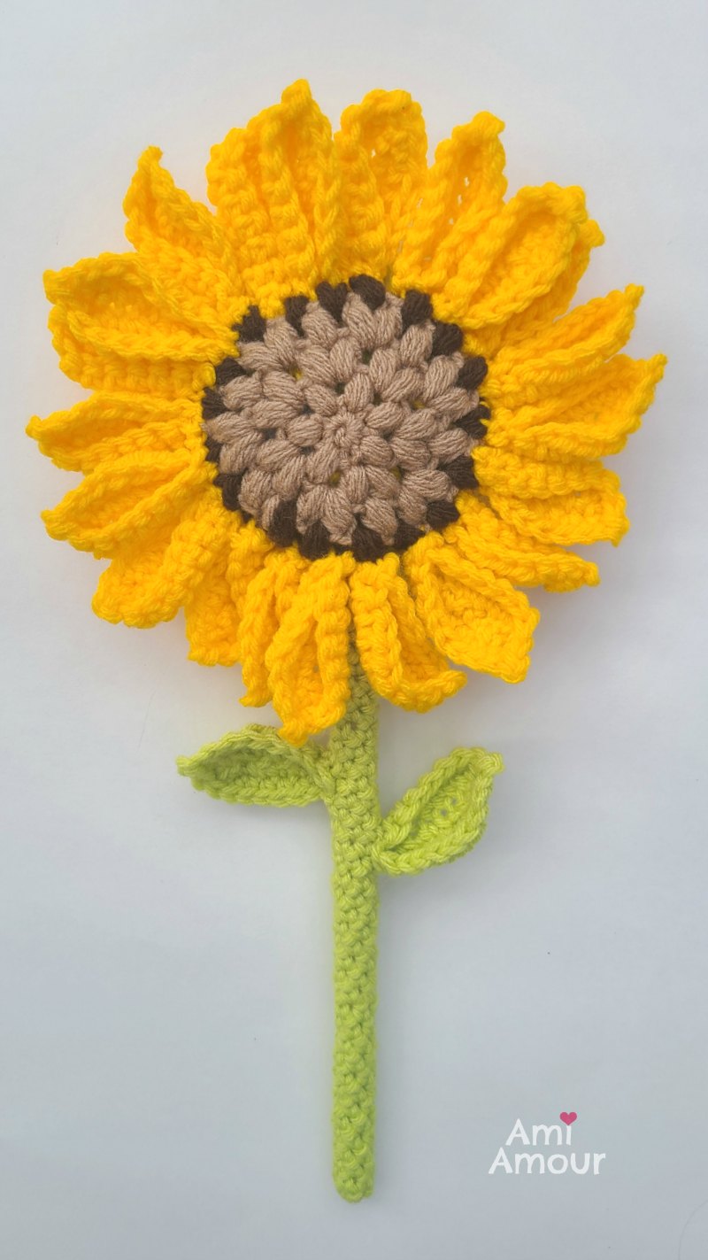 Crochet Sunflower Amigurumi Flower Wand Free Pattern Ami Amour