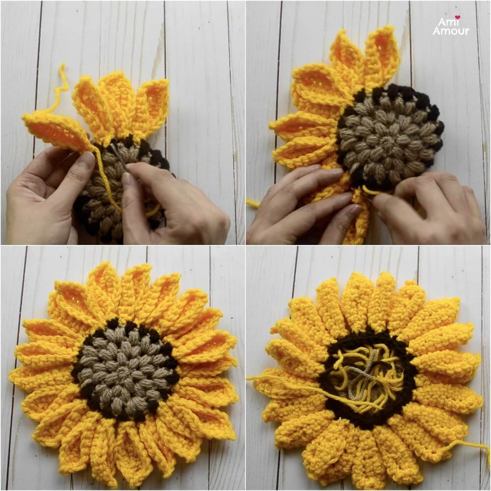 Sunflower Crochet Assembly