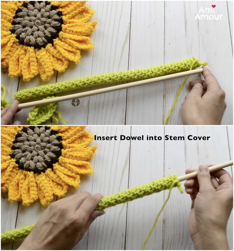 How to Crochet Sunflower Stem