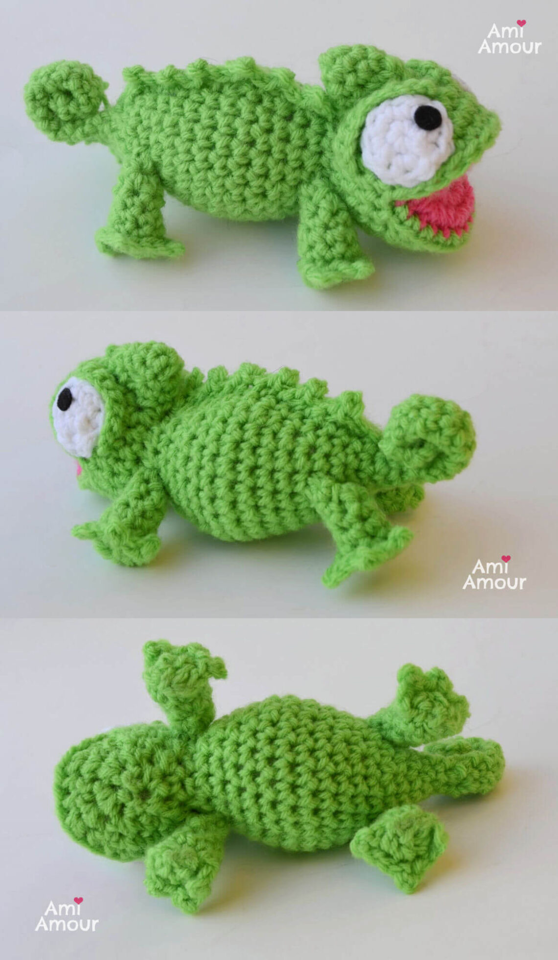 Chameleon Crochet Pattern - Pascal Amigurumi - FREE - Ami Amour