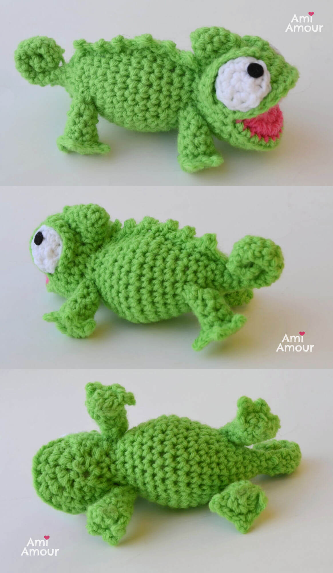 All the Sides to a Crochet Chameleon Amigurumi