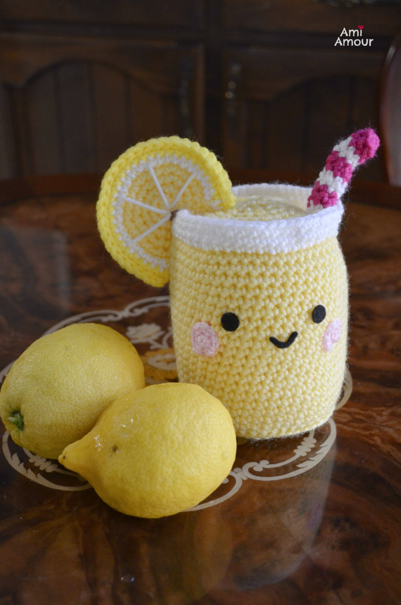 Crochet Lemon Amigurumi with Real Lemons