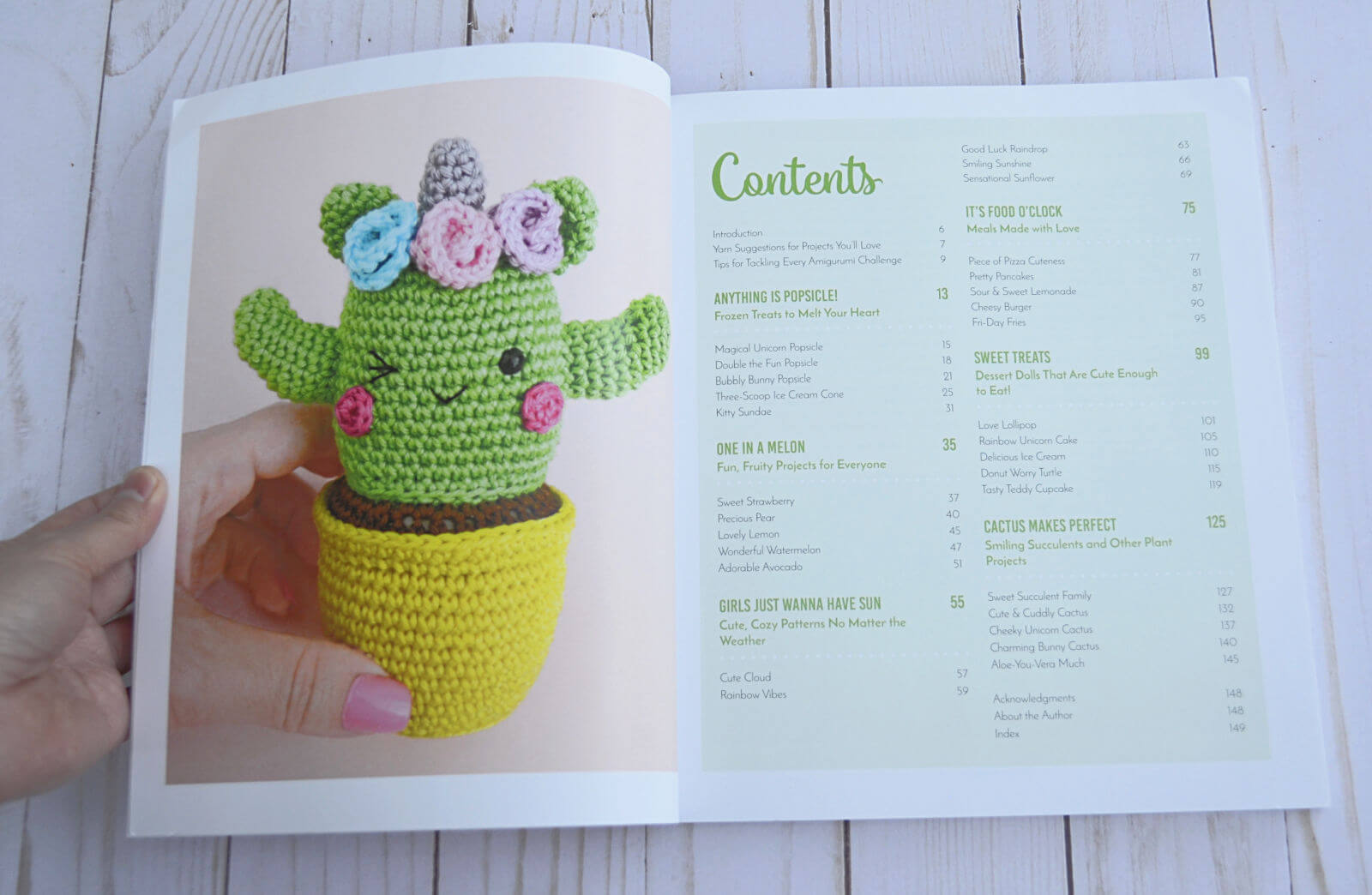 Table of Contents for Too Cute Amigurumi Crochet Book