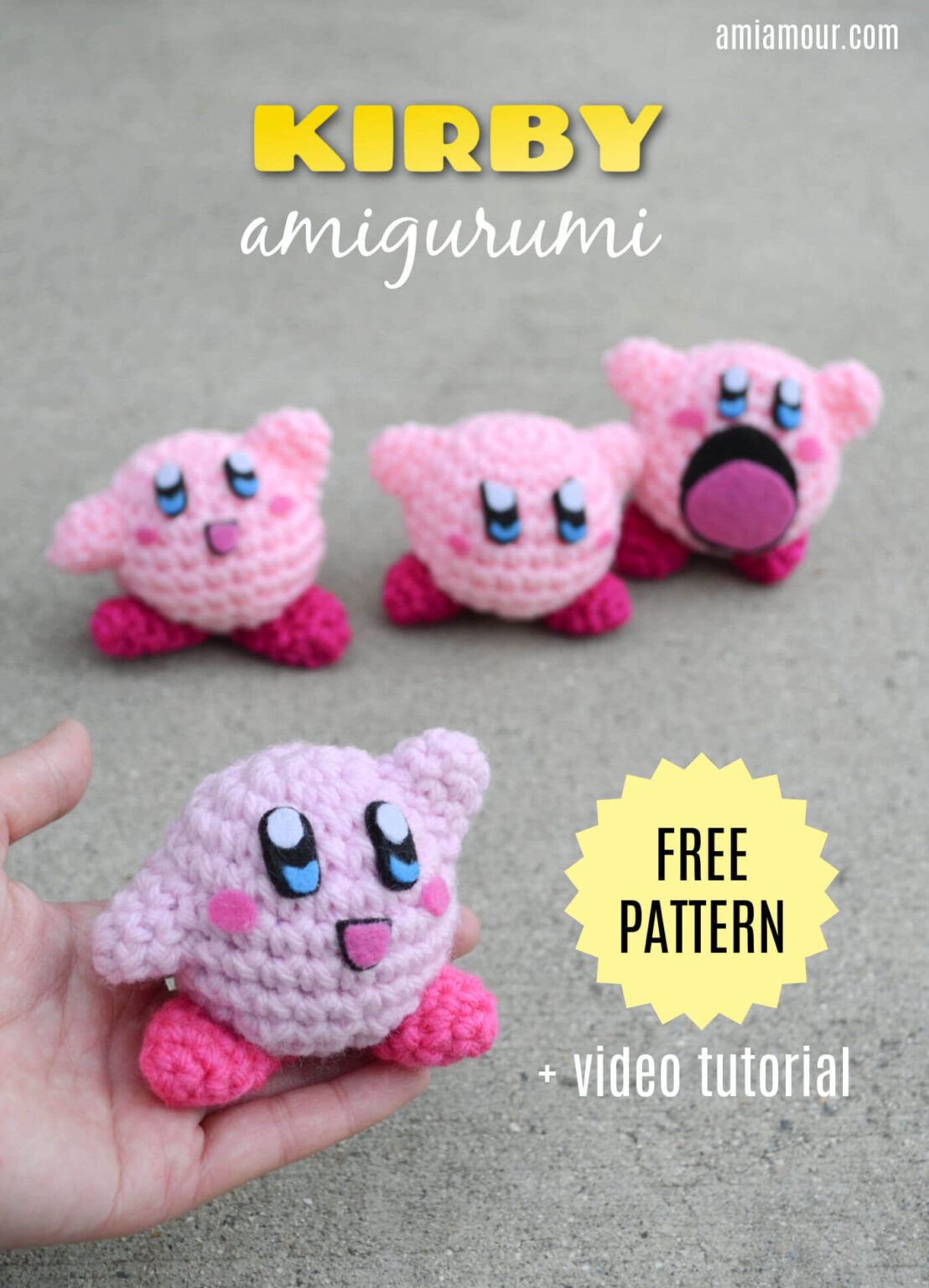 Kirby Amigurumi - Free Crochet Pattern - Ami Amour