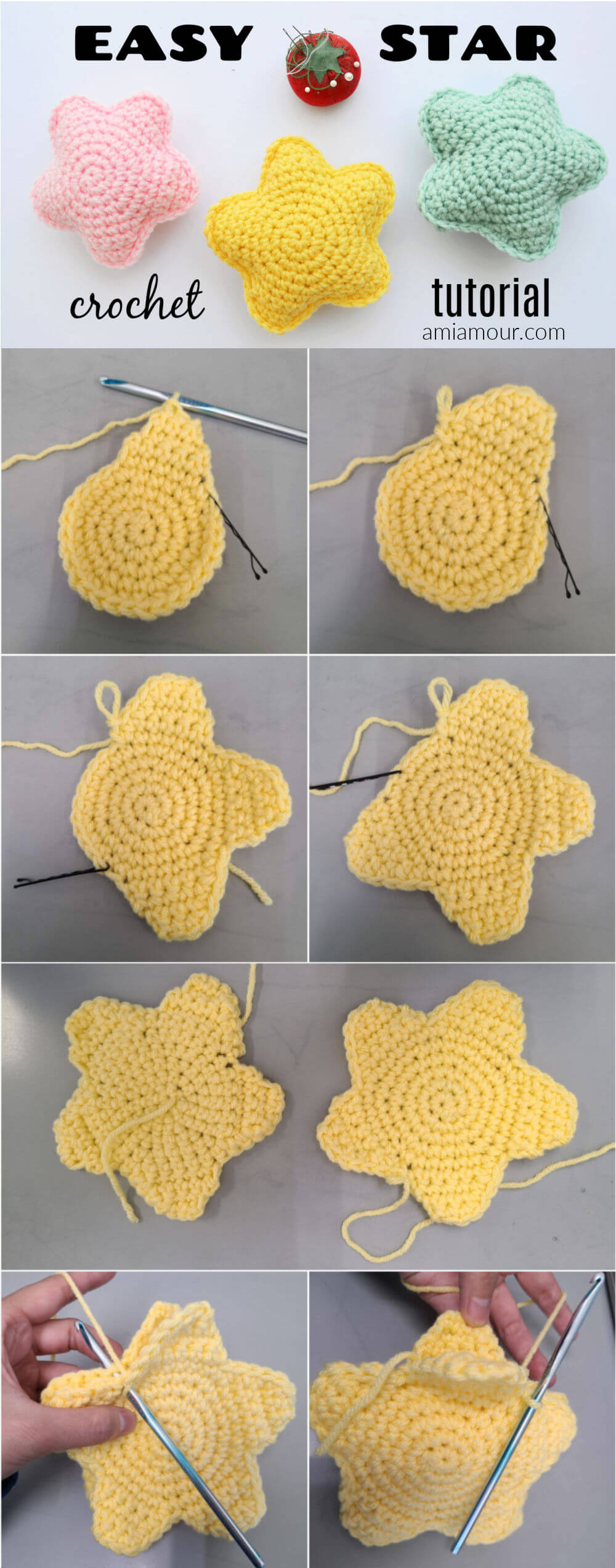 Assembling a 3D Crochet Star