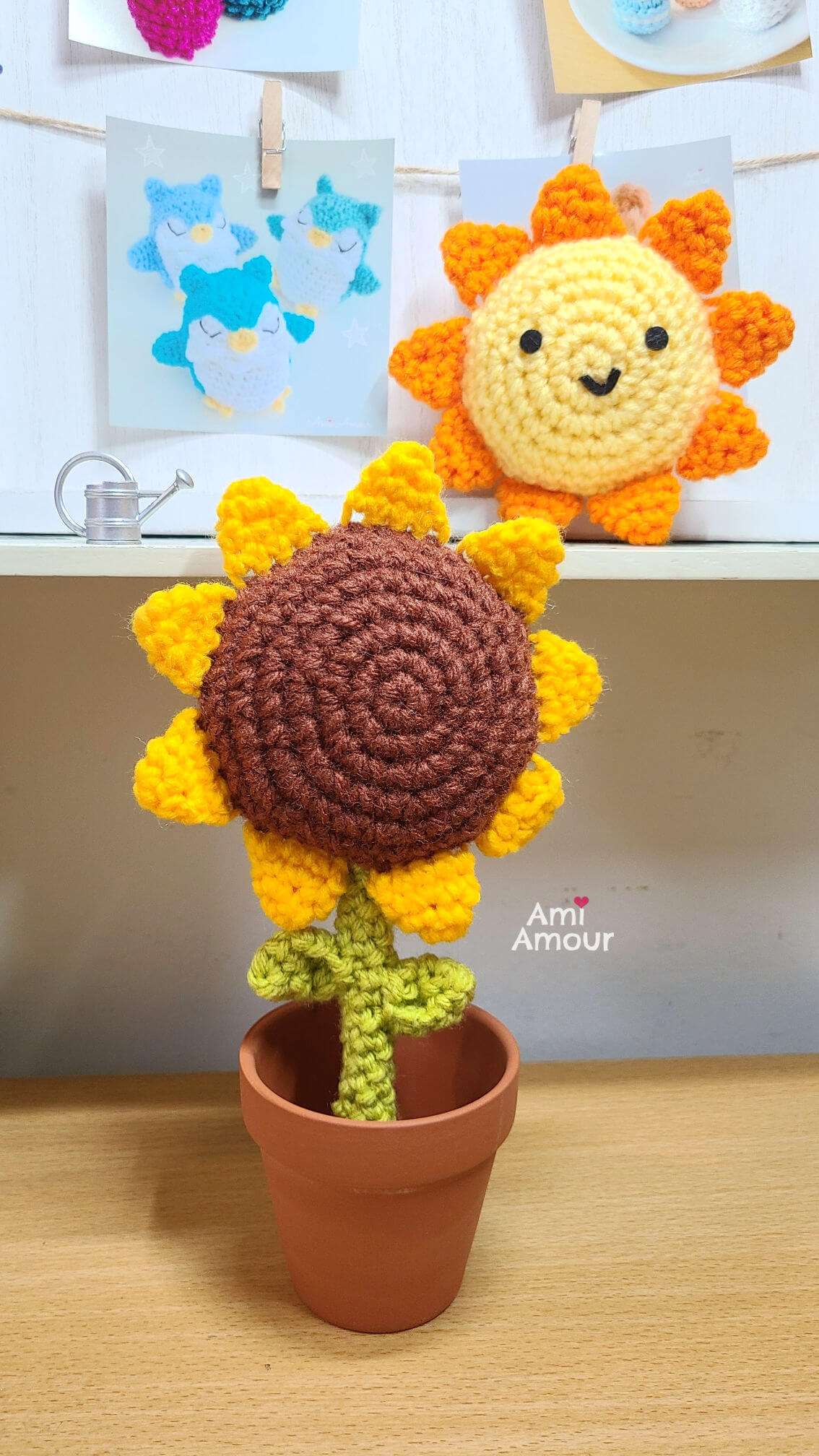 2 in 1 Pattern: Crochet Sun and Sunflower