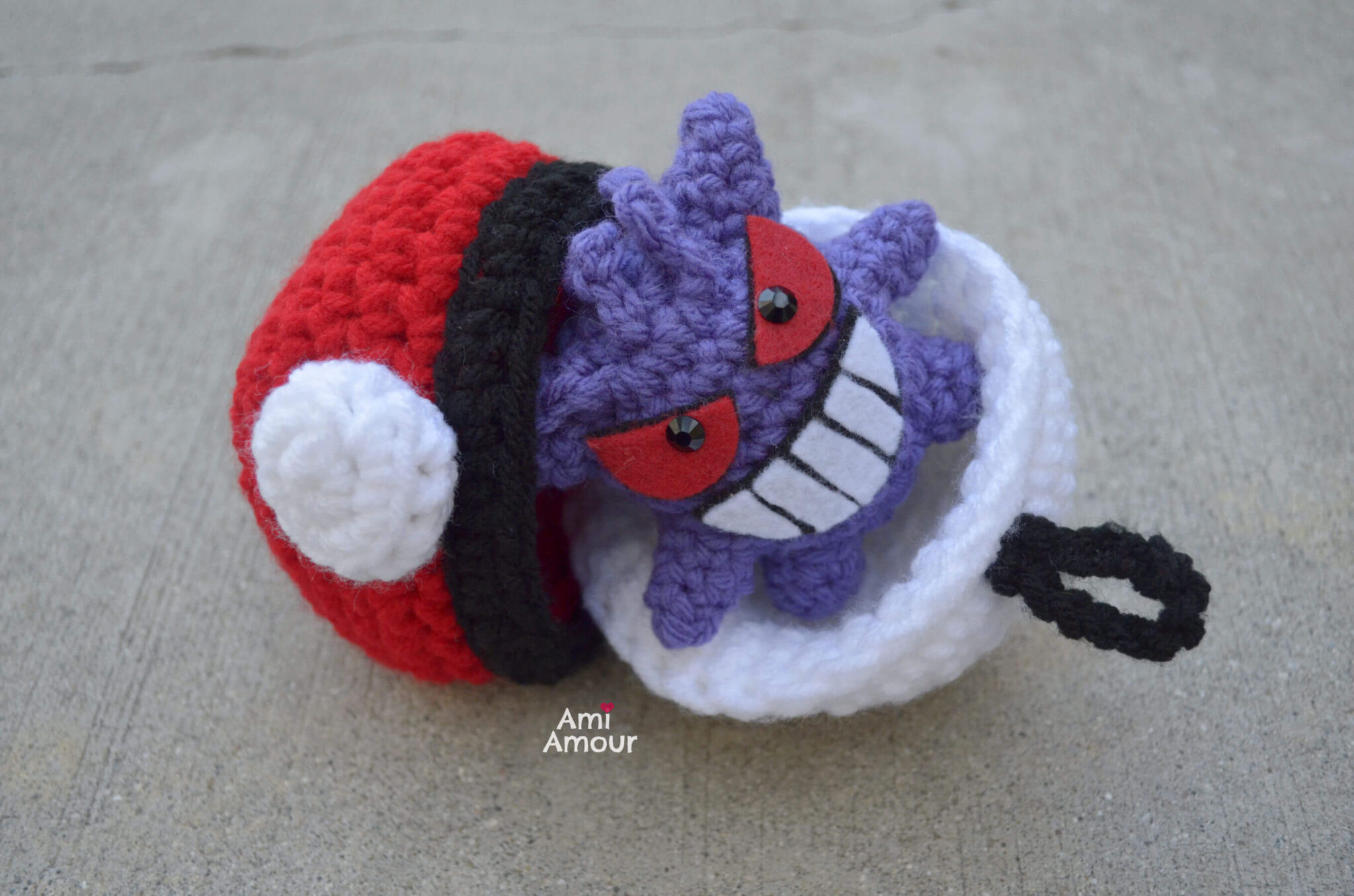 Gengar Amigurumi - Pokemon Crochet Pattern - FREE - Ami Amour